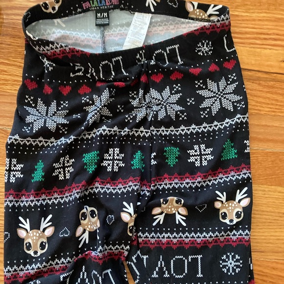 CHRISTMAS REINDEER LEGGINGS - Picture 1 of 3